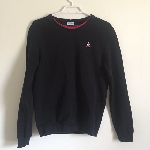 Le Coq Sportif Sweaters - Le Coq Sportif Black Sweater Crew Neck Size Small